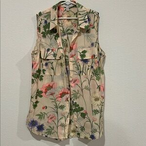 Express Multicolor Floral Sleeveless Blouse